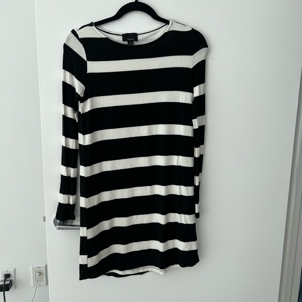 Black & White Striped Mini Dress